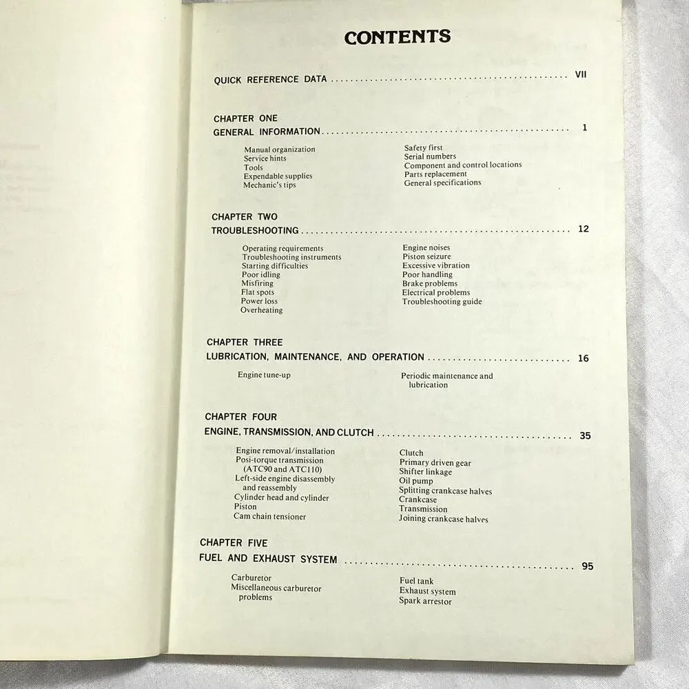 Clymer Honda ATC70 110 Single 1970-1979 Service Repair Manual Three Wheeler M322